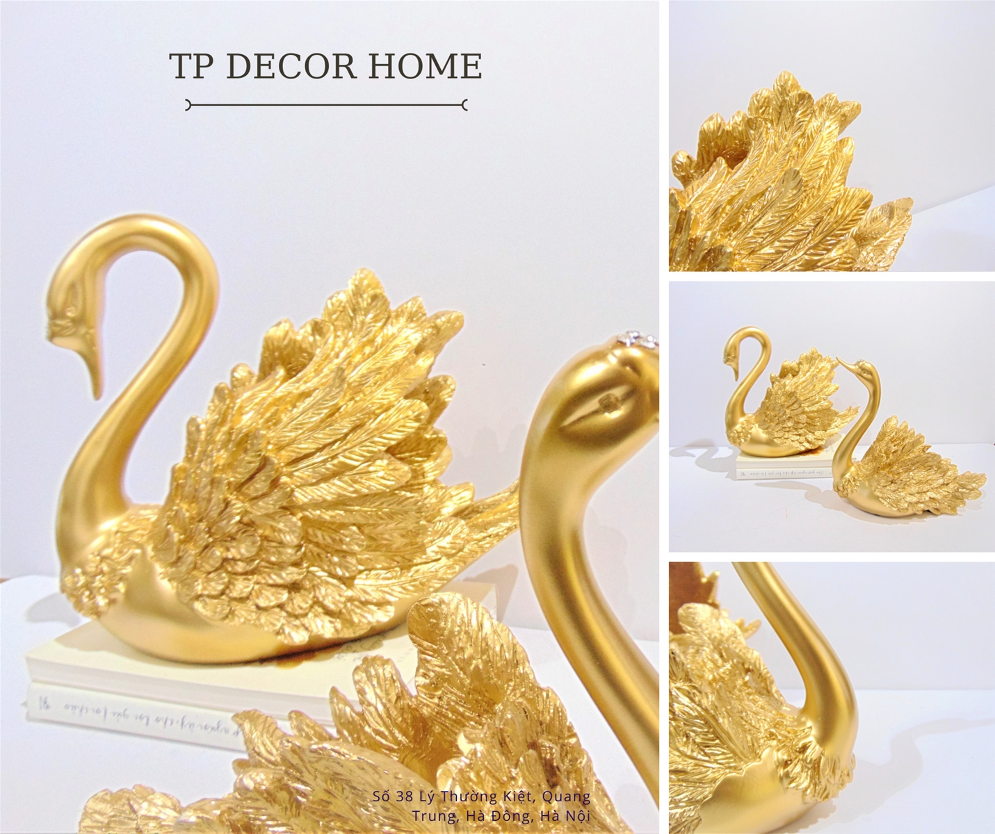 decor-phong-thuy-tuong-doi-thien-nga-màu-vang-cuc-dep